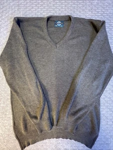 Suéter Jantzen Estilo Años 80 Para Hombre Marrón Mezcla de Lana Tejido Cuello en V Talla XL EE. UU. De Colección - Imagen 1 de 11