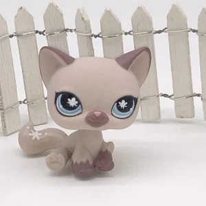 Littlest Pet Shop ~ #547 ~ Katze ~ weiß ~ schwarze Blumen ~ erhabene Pfote ~ grüne Blumenaugen - Bild 1 von 4