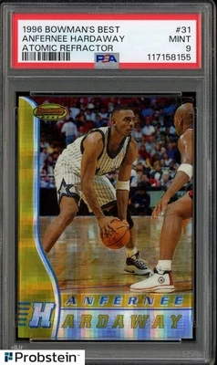 Bowman's Best Atomic Refractor #31 1996 Anfernee Hardaway Magic PSA 9 como nuevo Foto 1 de 2