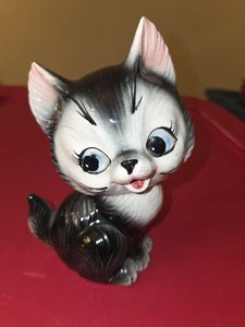 Vintage Anthropomorphic Black Cat Figurine JAPAN - Picture 1 of 5