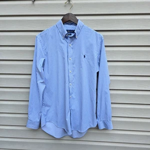 Ralph Lauren Performance Hemd Herren L Classic Fit Stretch gestreift blau weiß - Bild 1 von 10