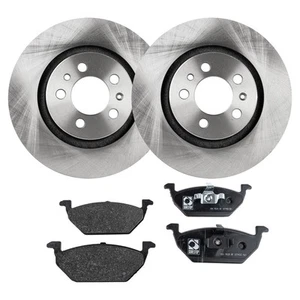 Brake Rotor Brake Pad Kit For 1999-2006 Volkswagen Golf Front Solid 2-Wheel Set - Picture 1 of 14