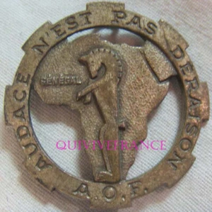 IN23034 - INSIGNE 12° R.C.A. A.O.F, Audace n’est pas déraison, dos lisse embouti - Picture 1 of 2