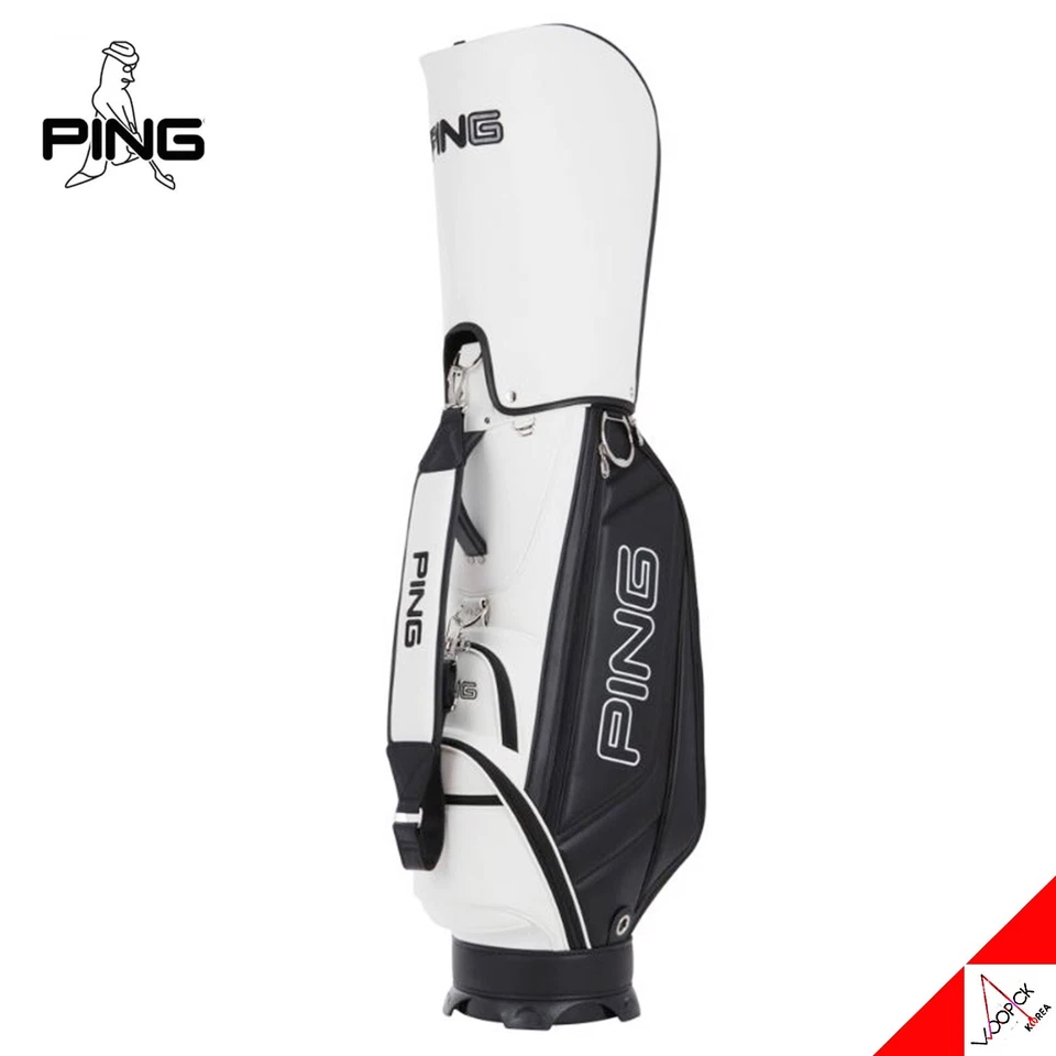 Ping 2023 SPORTY LQ Men's Golf Caddie Cart Bag 9inch 5Way 3.4kg PU/PE - White