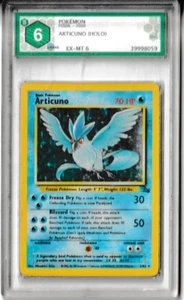GRAAD 6 Articuno Fossil 2/62 Holo Pokemon ENG - Foto 1 di 2