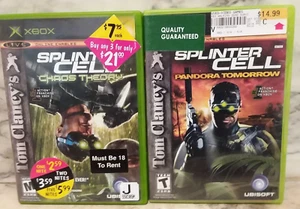 2 Original Xbox CIB, TESTED Games - SPLINTER CELL Chaos Theory & Edge Tomorrow - Picture 1 of 7