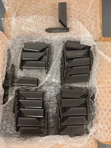 (20) Black Fence Panel Mounting Brackets for 1" x 1" Square Rails, Carbon Steel - Picture 1 of 7