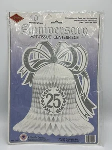 Beistle 25th Anniversary 10” Art Tissue Centerpieces Decoration NOS 1983 - Picture 1 of 3