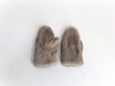 Guantes visón en color gris, guantes, regalo de lujo, guantes visón, guantes Foto 1 de 3