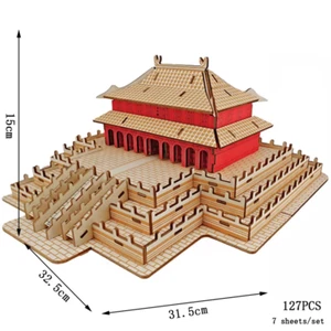 3D Wooden Puzzle Saint Basil'S Cathedral Building House Kits Castle Villa Model - Picture 1 of 32