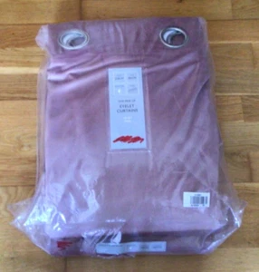 John Lewis Velvet Pair Lined Eyelet Curtains -PINK - W228 x D182cm RRP £160.00 - Picture 1 of 3
