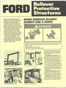 Original OEM OE Ford Rollover Protective Structures Sales Brochure AD-6057 78510 - Picture 1 of 2