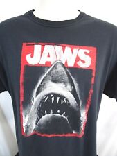 Jaws Shark Movie Black T Shirt Men Sz Xl
