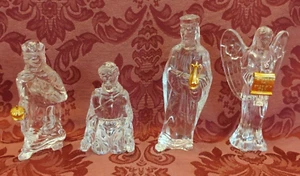 Waterford Crystal Millennium Nativity Figurines - 3 Wise Men & Angel -Very Nice! - Picture 1 of 13