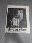 Gordon's Distilled London Dry Gin Owl  WW2 Camera  Print Ad 1943 5x6