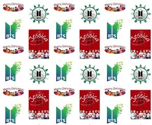 BTS Christmas personalised Christmas gift wrapping paper - Picture 1 of 1
