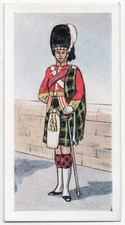MORNING FOODS TRADE CARD BRITISH UNIFORMS 1954 No. 20 THE GORDON HIGHLANDERS