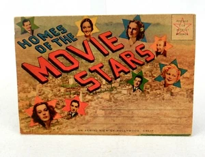 Film Stars Homes libro di cartoline pieghevole, foto d'epoca da collezione PCB04 - Foto 1 di 8