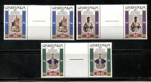 GRENADA 1978, ROYALTY, CORONATION - Q.E. II - 25TH ANNIV., Scott 873-875 x2, MNH - Picture 1 of 1