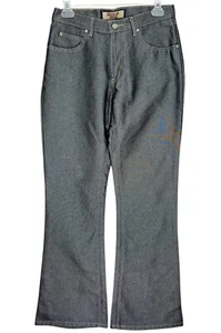 Vintage 90s Paris Blues Originals Pants Black Shimmer Glitter Flare Low Rise 9 - Picture 1 of 10