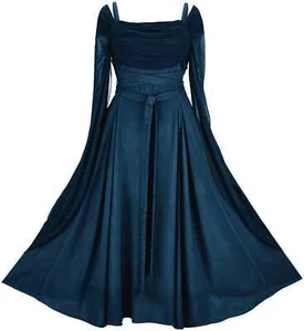 Holy Clothing Blau Demeter Renaissance Maxikleid Größe 3X - Bild 1 von 5