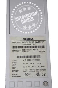 SIEMENS SIMOVERT MASTERDRIVES SIMOVERT , 6SE7021-0TA61-Z - Picture 1 of 7