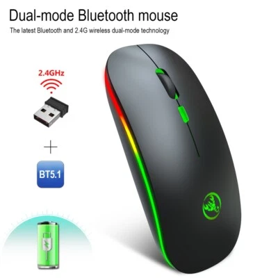 LED Wireless Gaming Mouse cordless optical Mice for Laptop Computer 2.4GHz - Image 1 of 4