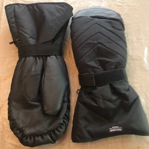 Thinsulate Insulation 100 Gram Leather Nylon Mittens Size L/XL Ski Snowmobiling - Picture 1 of 10