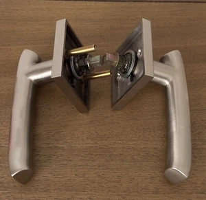 ⭐️ Emtek 5110-ASTLH-US15 Right Hand Door Passage Lever Square Satin Nickel - Picture 1 of 5