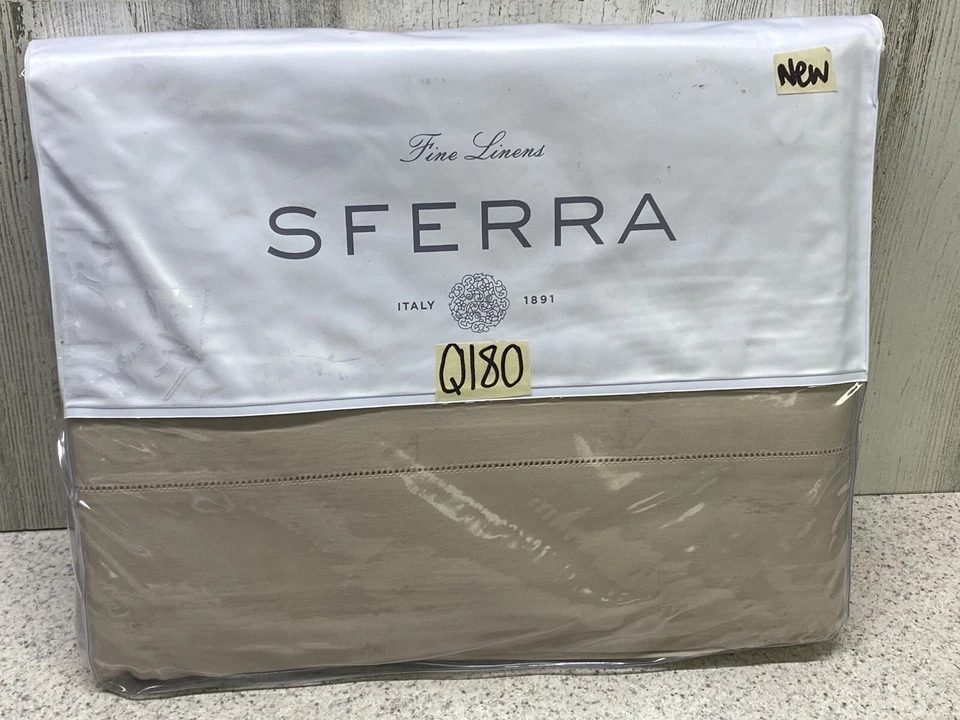 Sferra Celeste Full Queen Duvet Cover Mushroom Beige 3990 Cotton Italy