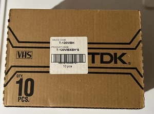 TDK EHG T-120 Blank 10 Pack VHS Tapes Extra High Grade 6 Hours Sealed NEW - Picture 1 of 6