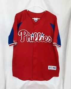 Vintage Philadelphia Phillies Len Dykstra #4 Jersey Majestic Men's Size XL -lil7 - Picture 1 of 6