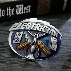 Herramientas esmaltadas para electricista hebilla de cinturón diseño de metal - Imagen 1 de 5