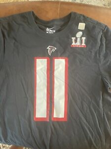 Julio Jones #11 Atlanta Falcons Nike Tee NFL Black T Shirt Jersey Mens Sz Large