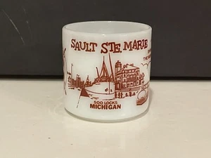 Sault Ste. Marie Milk Glass Mug by Federal - Picture 1 of 8