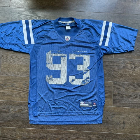 Reebok Dwight Freeney Indianapolis Colts Football Jersey Adult Mens M Blue Cover