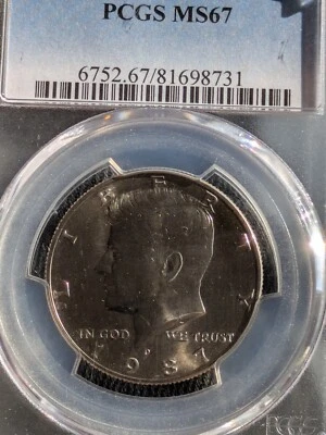1987-D Kennedy half dollar - PCGS MS67 - Nice Coin ! - Image 1 of 4