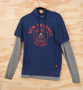 New Orleans Pelicans Layered Hooidie L/S T-Shirt Sportique Mens Small - Picture 1 of 12