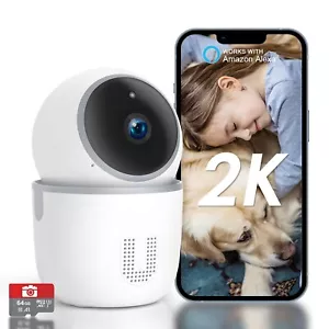 Telecamera Wi-Fi Interno 2K domestici 360 con visione notturna rilevamento - Foto 1 di 7