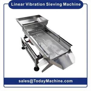 Stainless Steel 304 Linear Vibrating Screen Machine Industrial Vibratory Sieve - Picture 1 of 12