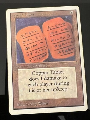 Magic the Gathering MTG Unlimited Copper Tablet LP-  (Beta Bob) - Image 1 of 2
