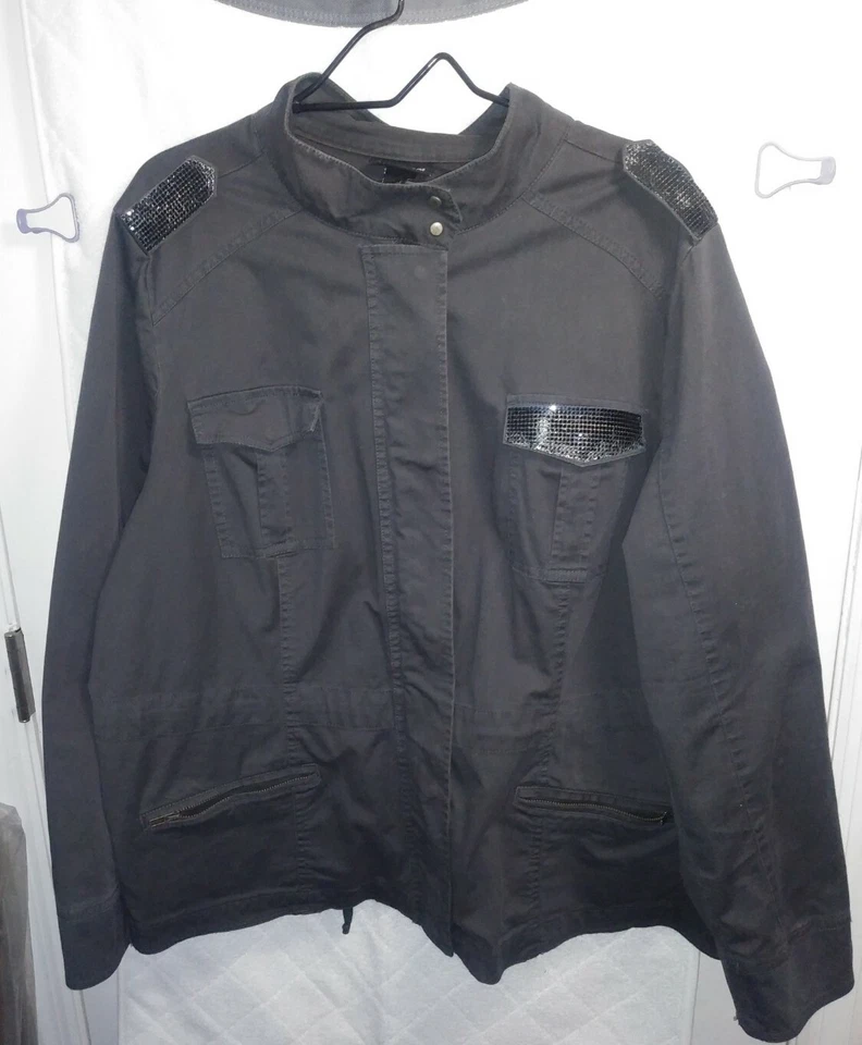 Lane Bryant Green Military Syle Jacket EUC SIZE 22/24 - Image 1 of 4