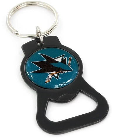 SAN JOSE SHARKS - BOTTLE OPENER KEYCHAIN - BRAND NEW - NHL-BK-702-21-BK Cover