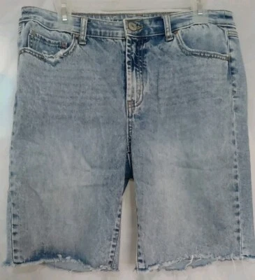 Natural Reflections Women’s Jean Shorts Size 12 Distressed Stone Wash Bermuda - Image 1 of 4