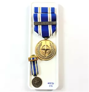 Nato Article 5 Medal Active Endeavour. Original Case, Ribbon BAR & Mini Medal - Picture 1 of 11