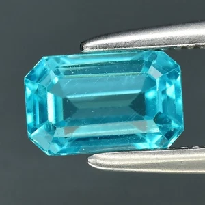 💎 0.75ct VS Octagon Natural Neon Blue Apatite - Unheated (Paraiba-like Color) - Picture 1 of 4