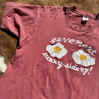 Винтажная футболка 90-х с тротуарной плиткой Sunny Side США одинарный шов XL трудно найти - Изображение 1 из 4