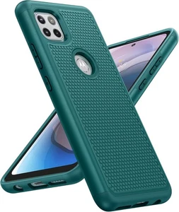 BNIUT per Motorola One 5G Ace (One UW Ace) custodia: doppio strato verde - Foto 1 di 8