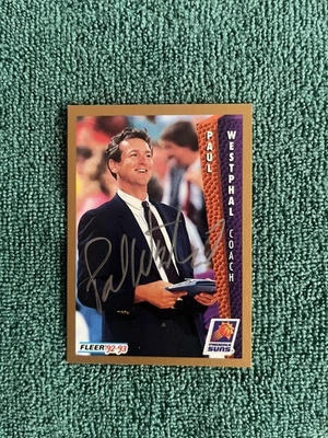 1992-93 Fleer Basketball Paul Westphal Suns #184 Hand Sign Auto Autograph SILVER - Image 1 of 2