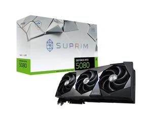 MSI RTX 5080 16G SUPRIM SOC video card 30 Gbps GDDR7 PCI E Gen 5 x16 30 Gbps - Picture 1 of 7
